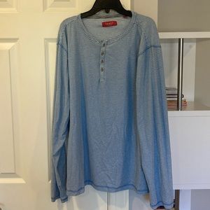 Bruno Milano Blue and White Striped Long Sleeve Shirt